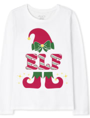 T-shirt graphique elfe de la famille assorti pour fille