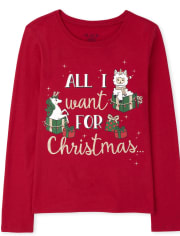 Girls All I Want For Christmas Graphic Tee
