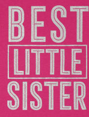 Girls Best Little Sister Graphic Tee