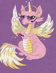 Girls Dragon Gaming Graphic Tee