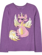Girls Dragon Gaming Graphic Tee