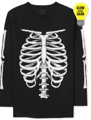 Mens Dad And Me Glow Skeleton Graphic Tee