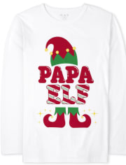 T-shirt graphique assorti pour hommes, famille Papa Elf