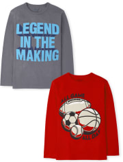 Boys Sports Graphic Tee 2-Pack