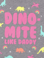 Baby And Toddler Girls Dino Dad Graphic Tee