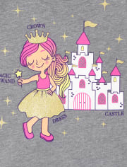 Baby and Toddler Girls Princess Graphic Tee