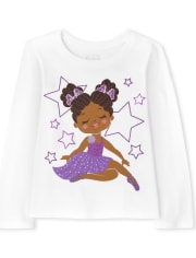 Baby and Toddler Girls Ballerina Graphic Tee