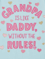 Baby and Toddler Girls Grandpa Graphic Tee