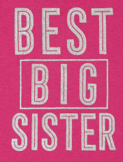 Baby and Toddler Girls Best Big Sister Graphic Tee