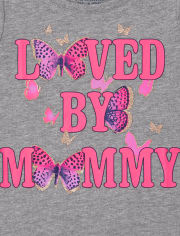Baby and Toddler Girls Loved By Mommy Graphic Tee