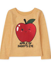 T-shirt graphique pomme pour bébé et toute-petite fille