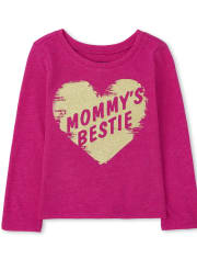 Camiseta estampada Mommy's Bestie para bebés y niñas pequeñas