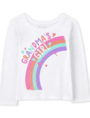 Camiseta con estampado de niña de la abuela para bebés y niñas pequeñas