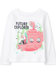 Baby And Toddler Girls Explorer Graphic Tee