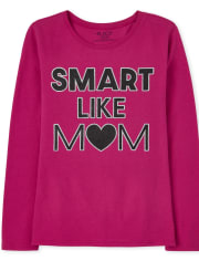 Camiseta gráfica para niñas Smart Like Mom