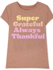 Girls Thankful Graphic Tee