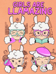 Lot de 2 t-shirts graphiques animaux pour fille