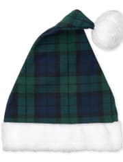 Unisex Kids Plaid Santa Hat