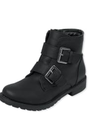 Girls Buckle Booties