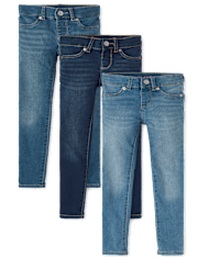 Girls Knit Denim Jeggings 3-Pack