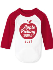 Unisex Baby Matching Family Apple Picking Graphic Bodysuit