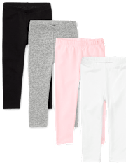 Lot de 4 leggings pour bébés et petites filles