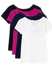 Lot de 4 t-shirts pour petites filles