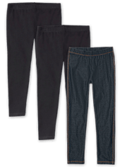 Leggings para niña, paquete de 3