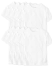 HERMKO 2810 Kit de 3 Camisetas Interiores Manga Corta para Chicos y Chicas 100% algodón orgánico 