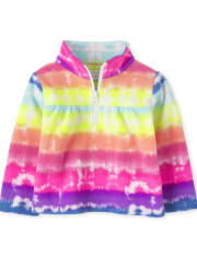 Baby And Toddler Girls Glacier Fleece Half Zip Mock Neck Pullover