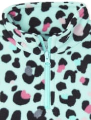 Jersey de cuello alto con media cremallera y forro polar Glacier para niñas