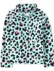 Jersey de cuello alto con media cremallera y forro polar Glacier para niñas