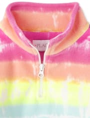 Pull à col montant et demi-fermeture éclair en polaire Glacier pour fille