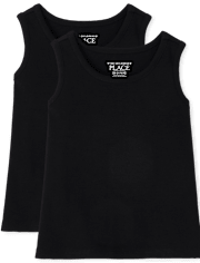 Toddler Girls Ribbed Tank Top 2-Pack