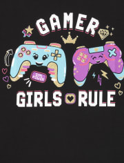 Camiseta gráfica para niñas Gamer Girls