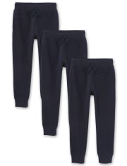 Ensemble de 3 pantalons de jogging en molleton d'uniforme pour garçons