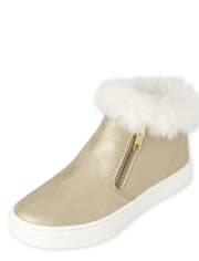 Girls Metallic Sneaker Boots
