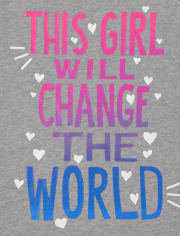 Lot de 2 t-shirts graphiques Kindness pour filles