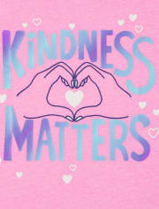 Lot de 2 t-shirts graphiques Kindness pour filles