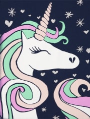 Lot de 3 t-shirts à imprimé licorne pour filles