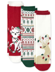 Pack de 3 calcetines navideños para niñas
