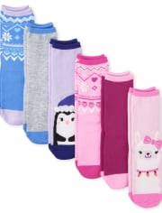Girls Winter Crew Socks 6-Pack