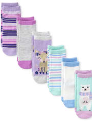 Toddler Girls Winter Midi Socks 6-Pack