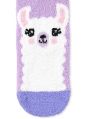 Girls Llama Cozy Socks 2-Pack