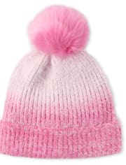 Girls Ombre Cozy Pom Pom Hat