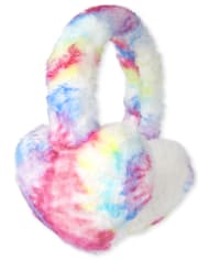 Girls Rainbow Heart Ear Muffs