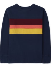 Haut thermique rayé pour garçon