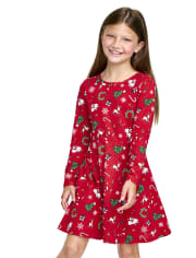 Vestido Niña Estampado Skater