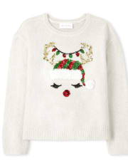Girls Reindeer Sweater