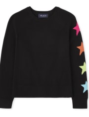 Girls Rainbow Star Sweater